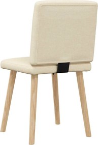 vidaXL Καρέκλες Τραπεζαρίας 2 τεμ. Κρεμ Υφασμάτινες