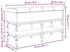 Παπουτσοθήκη Καφέ Δρυς 82x32x45 εκ. από Επεξεργασμένο Ξύλο - Καφέ