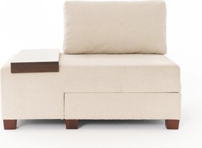1-Seat Sofa-Bed Perenna Chenille Left - Cream Cream