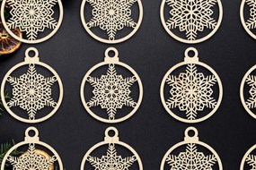 Intra απο ξύλο plywood 3mm-4mm πάχος Χριστουγεννιάτικο στολίδι Δίασταση 8x8 cm INTRAFABR-79668063