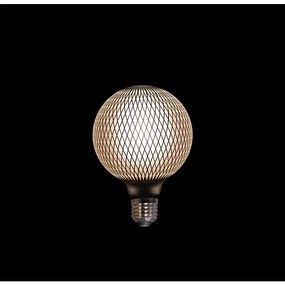 ΛΑΜΠΑ LED BULB GRID PATTERN BLACK 125X170/MM 4W-2700K / E27 FITTING / DIMMABLE / COLORBOX