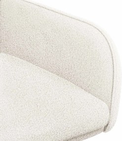 vidaXL Καρέκλες φαγητού 4 pcs Μπουκλέ Κρεμ 59 x 57 x 85 εκ.
