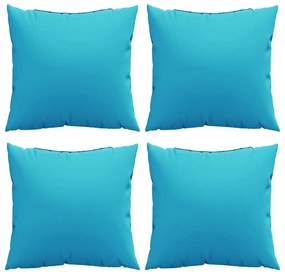 vidaXL Μαξιλάρια Ρίψης 4 pcs Τιρκουάζ 40 x 40 cm ύφασμα
