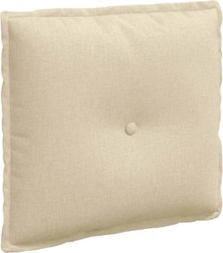 vidaXL Μαξιλάρι Πλάτης Κρεμ 50 x 19 x 45 εκ ύφασμα