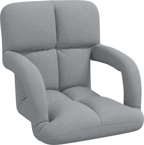 vidaXL Ρυθμιζόμενη καρέκλα δαπέδου με μπράτσα 5 Θέσεις Ύφασμα