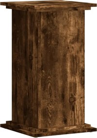 vidaXL Βάσεις Φυτών Καπνιστή Δρυς 33x33x60 εκ Επεξεργασμένο Ξύλο