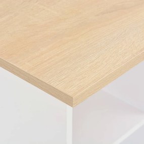 vidaXL Τραπέζι Μπαρ Λευκό / Sonoma Δρυς 60 x 60 x 110 εκ.