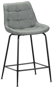 Σκαμπό Μπάρ Ermina (Σετ 4Τμχ) 43.2755.S 49x49x62-94cm Grey Μέταλλο,Ύφασμα