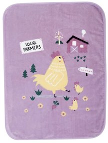 Βρεφική Κουβέρτα Αγκαλιάς Piu Piu Mauve 75x100 Nef-Nef Homeware