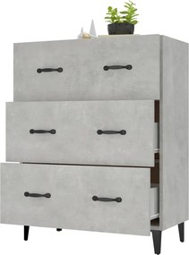 vidaXL Ντουλάπι Γκρι Σκυροδέματος 69,5x34x90 εκ. Επεξεργασμένο Ξύλο