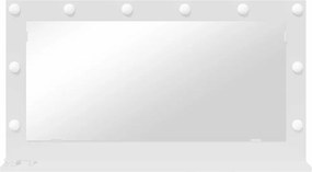 vidaXL Καθρέφτης τουαλέτας Ορθογώνιος Λευκό 100 x 55 x 18 εκ.