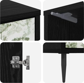 vidaXL Κομοδίνο GOTHA Μαύρη Δρυς 36 x 33 x 51 εκ. Επεξεργασμένο Ξύλο