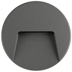 Απλίκα Φωτιστικό Τοίχου LED 3W 4000K IP65 Φ13,5cm Slim Pro Eurolamp-145-52095-Ανθρακί 145-52095
