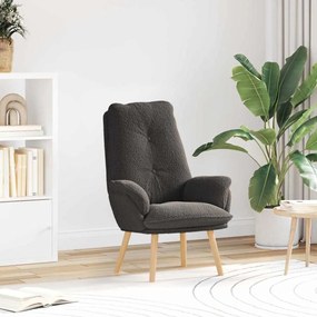 vidaXL Χαλαρωτική Πολυθρόνα Σκούρο Γκρι Τούλινη Όπως Ίνα