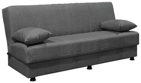 Kαναπές κρεβάτι Romina pakoworld 3θέσιος ύφασμα ανθρακί 190x90x80εκ - 213-000034
