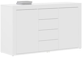 vidaXL Λευκό Πλαϊνό Γραφείο Λευκό Ξύλο 120 x 36 x 69 εκ. Αποθήκευση