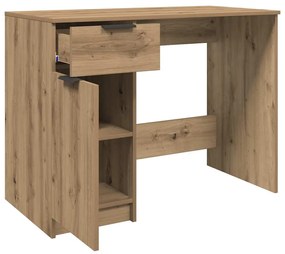 vidaXL Γραφείο Αρτισιανή Δρυς 100x50x75 εκ. από Επεξεργασμένο Ξύλο