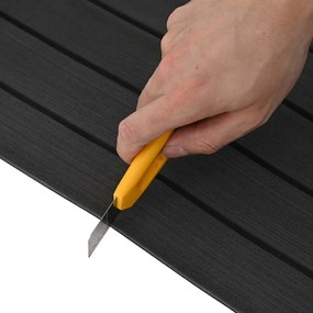 vidaXL Δάπεδο Σκάφους Σκούρο γκρι και μαύρο 240 x 90 εκ EVA αφρός