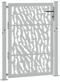vidaXL Πύλη κήπου 105x130 cm από διαβρωμένο χάλυβα με σχεδιασμό ίχνους