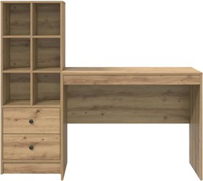 vidaXL Γραφείο με συρτάρι 2 pcs Artisan Oak