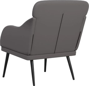 vidaXL Πολυθρόνα Γκρι 63 x 76 x 80 εκ. από Συνθετικό Δέρμα