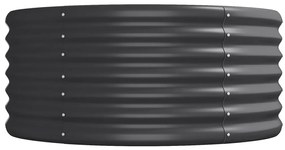 vidaXL Ζαρντινιέρα Ανθρακί 620x80x36 εκ Γαλβανισμένος χάλυβας