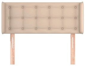 Κεφαλάρι με Πτερύγια Καπουτσίνο 83x16x78/88 εκ. Συνθετικό Δέρμα - Καφέ