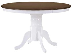 Τραπέζι Φ106+30cm NIRVANA Καρυδί/Άσπρο