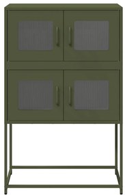 vidaXL Highboard Ελαιοπράσινο 68x39x107 cm Ατσάλι