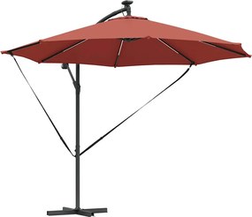 vidaXL Ομπρέλα ηλίου 294 x 294 x 248 cm Πολυεστέρας και Αλουμίνιο