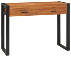 vidaXL Γραφείο με 2 Συρτάρια 100 x 40 x 75 εκ. Ανακυκλωμένο Ξύλο Teak