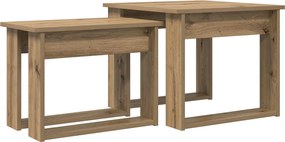 vidaXL Σετ Τραπεζιού Για Καφέ 2 pcs Artisan Oak Επεξεργασμένο ξύλο