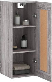 vidaXL Ντουλάπι Τοίχου Γκρι Sonoma 34,5 x 34 x 90 εκ. Επεξεργ. Ξύλο