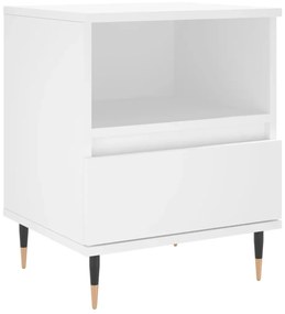vidaXL Κομοδίνο Λευκό 40 x 35 x 50 εκ. από Επεξεργασμένο Ξύλο