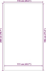 vidaXL Στρώμα πόρτας μπλε 115x200 cm