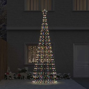 vidaXL Χριστουγεννιάτικο Δέντρο LED με Σφήνες Εδάφους Πολύχρωμο 400 cm