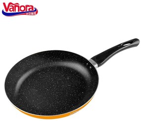 Vanora VN-SYN-M24C Τηγάνι Αλουμινίου με καπάκι 24x4 εκ. Πορτοκαλί