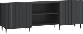 vidaXL Ντουλάπι TV Μαύρο 150 x 31 x 52 εκ. Επεξεργασμένο Ξύλο