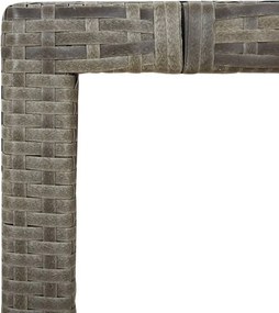 vidaXL Σετ Τραπεζαρίας Κήπου 7 τεμ. Γκρι Συνθ. Ρατάν με Μαξιλάρια