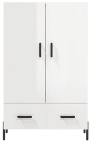 vidaXL Ντουλάπα Γυαλ. Λευκό 69,5 x 31 x 115 εκ. από Επεξεργασμένο Ξύλο