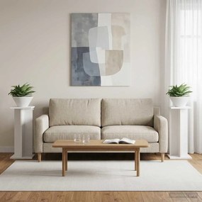 vidaXL Βάση φυτών 2 τεμ. Λευκό 25 x 25,5 x 60,5 εκ. Επεξεργασμένο Ξύλο