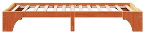 vidaXL Σκελετός Κρεβατιού Καφέ κεριού 75 x 190 cm Μασίφ ξύλο πεύκου