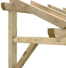 vidaXL Στέγαστρο Πόρτας 150 x 100 x 100 εκ. από Ξύλο Πεύκου