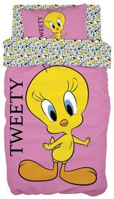 Beauty Home Σετ πάπλωμα μονό Art 6190 Tweety 160x240 Ροζ
