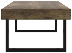 vidaXL Τραπεζάκι Σαλονιού Σκ. Καφέ/Μαύρο 120x60x40 εκ. από MDF/Σίδερο