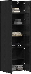 vidaXL Ντουλάπι αποθήκευσης 3 pcs Μαύρη Οξυά