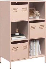 vidaXL Ντουλάπα Ροζ 68x39x103,5 εκ. από Χάλυβα