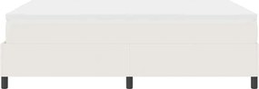 vidaXL Κρεβάτι με ελατήρια Κρέμα και Λευκό 140 x 200 cm