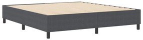 vidaXL Κρεβάτι με ελατήρια Σκούρο γκρι 180 x 200 cm Βελούδο
