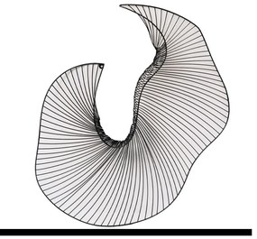 Διακοσμητικό Τοίχου Swirl A 032342 61x7x75cm Black Μέταλλο